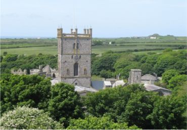 View of the St Davids Cathedral from the upstairs bedrooms